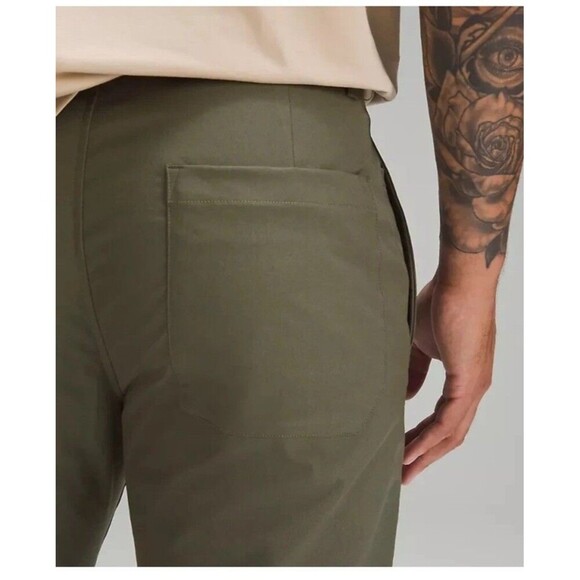 LULULEMON Slim-Tapered Trouser Pants Size 36 Army Green NEW Casual Career Basic - Picture 5 of 12